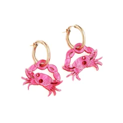 Wolf & Moon Pink Crab Hoop Earrings Online