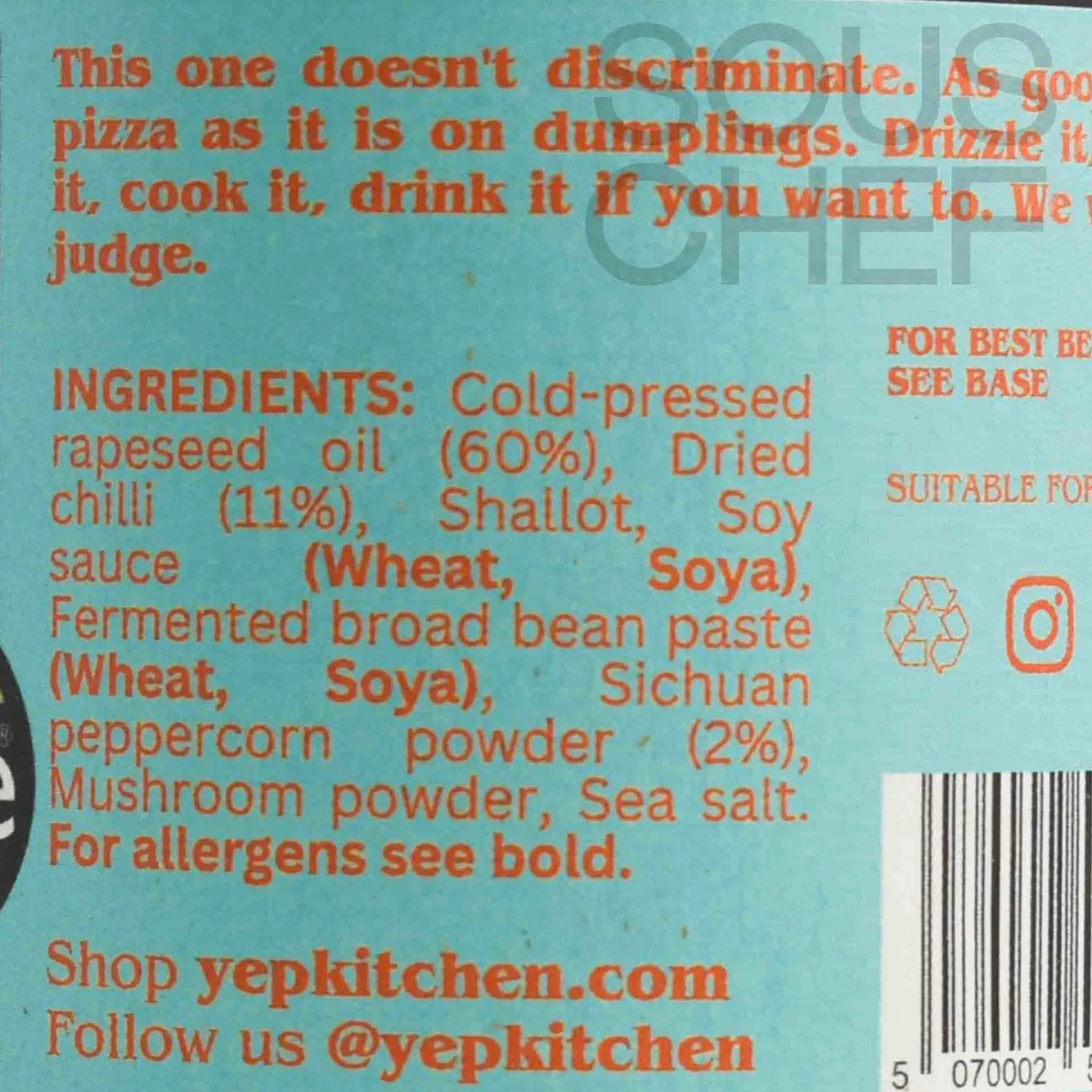 Yep Kitchen Sichuan Chilli Crisp Oil, 160g Sale