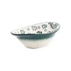 El Boyali Seramikler Yesil Ve Beyaz Boyali Oval Bowl, 16cm Online