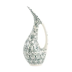 El Boyali Seramikler Yesil Ve Beyaz Boyali Tall Jug, 385ml New