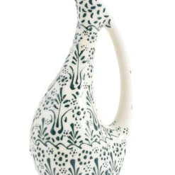 El Boyali Seramikler Yesil Ve Beyaz Boyali Tall Jug, 385ml New