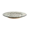 El Boyali Seramikler Yesil Ve Beyaz Boyali Wavy Serving Platter, 31.5cm Clearance