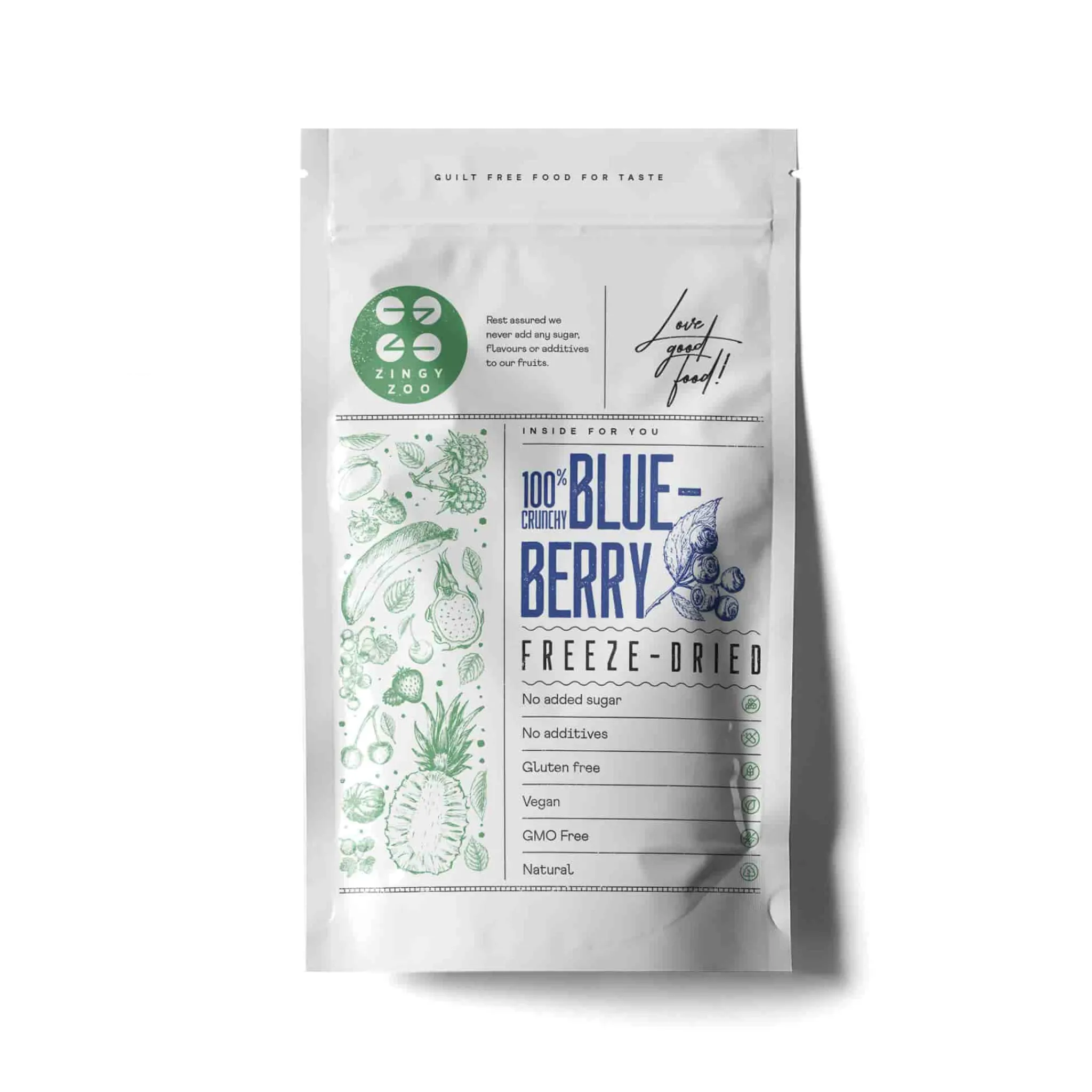 ZingyZoo Freeze Dried Wild Blueberry Powder, 100g Sale